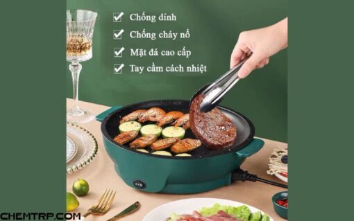 Chảo Nướng Thịt BBQ Điện Mini Đa Năng