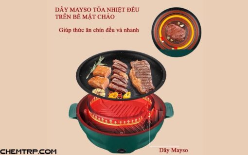 Chảo Nướng Thịt BBQ Điện Mini Đa Năng